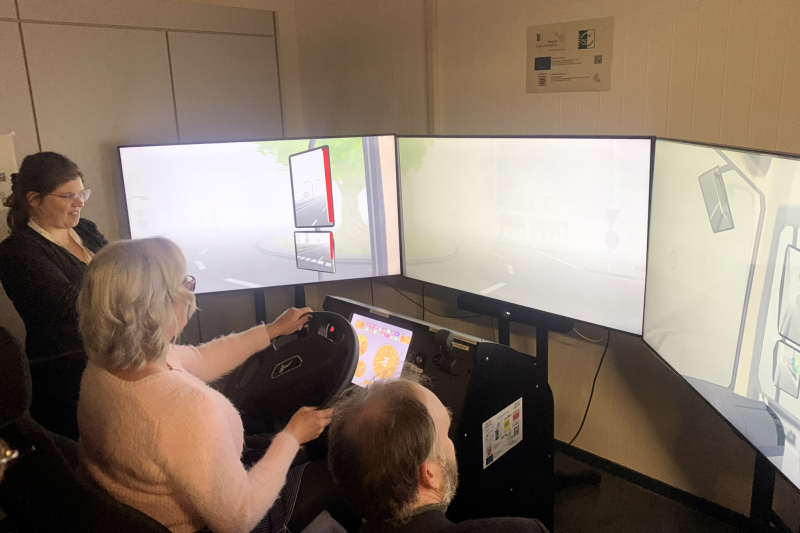 Autobusa vadīšanas simulators Vernera fon Siemens arodskolā