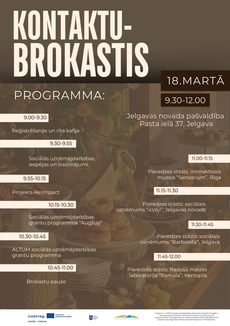 Kontaktu brokastis - pasākuma programma